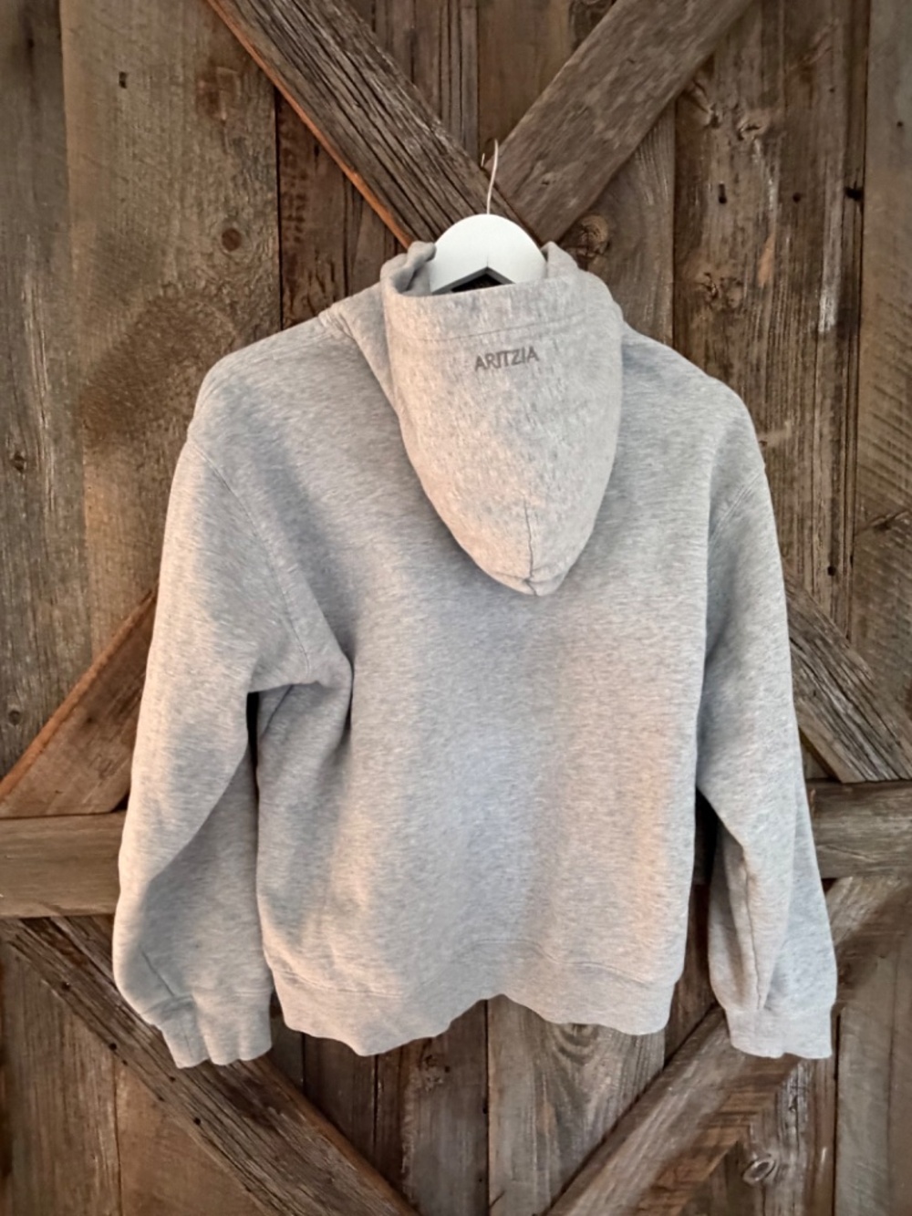 ARITZIA COZY FLEECE GRAY SWEATSHIRT HOODIE MEDIUM M